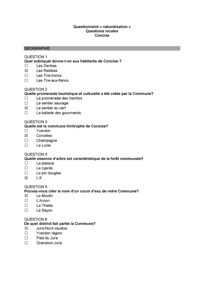 15141 SPOP. Naturalisations. Documents. Validation des questions locales 2018 Page 1