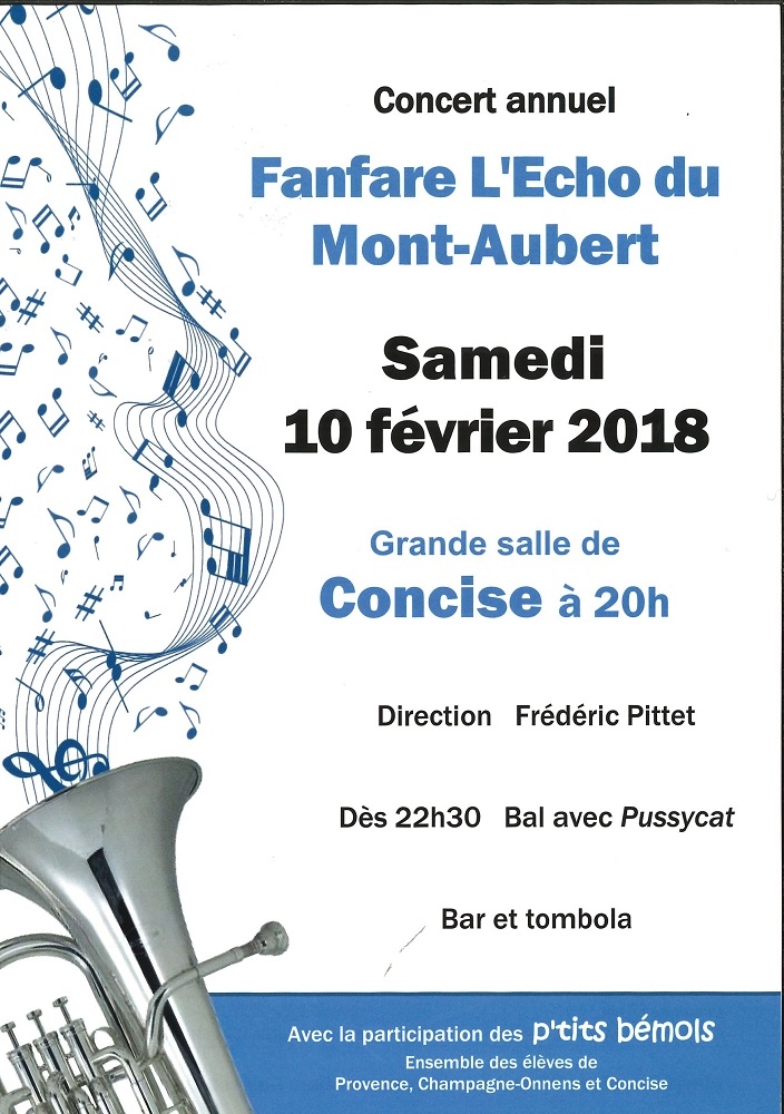 Concert annuel de la Fanfare 10.02.2018 20h Page 1