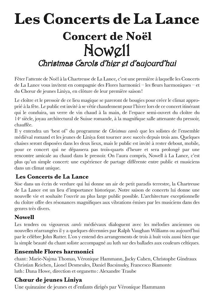 r 2998 La Lance. Avis. Concert Nowell 14.12.18 Page 2