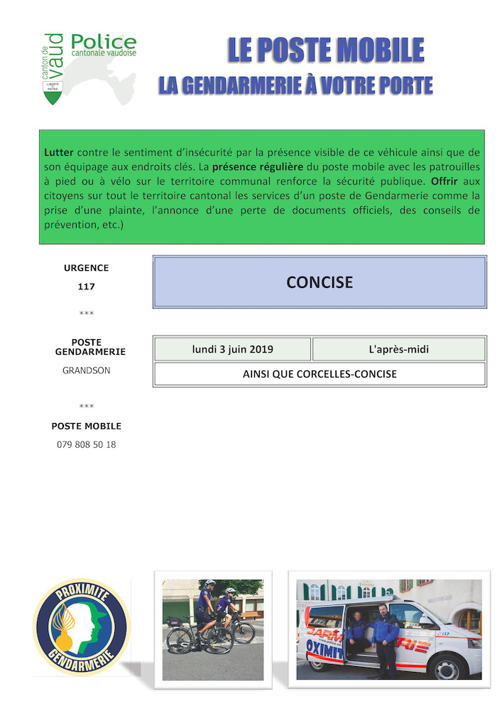 r 3668 Gendarmerie Avis Poste mobile le 3.06.2019